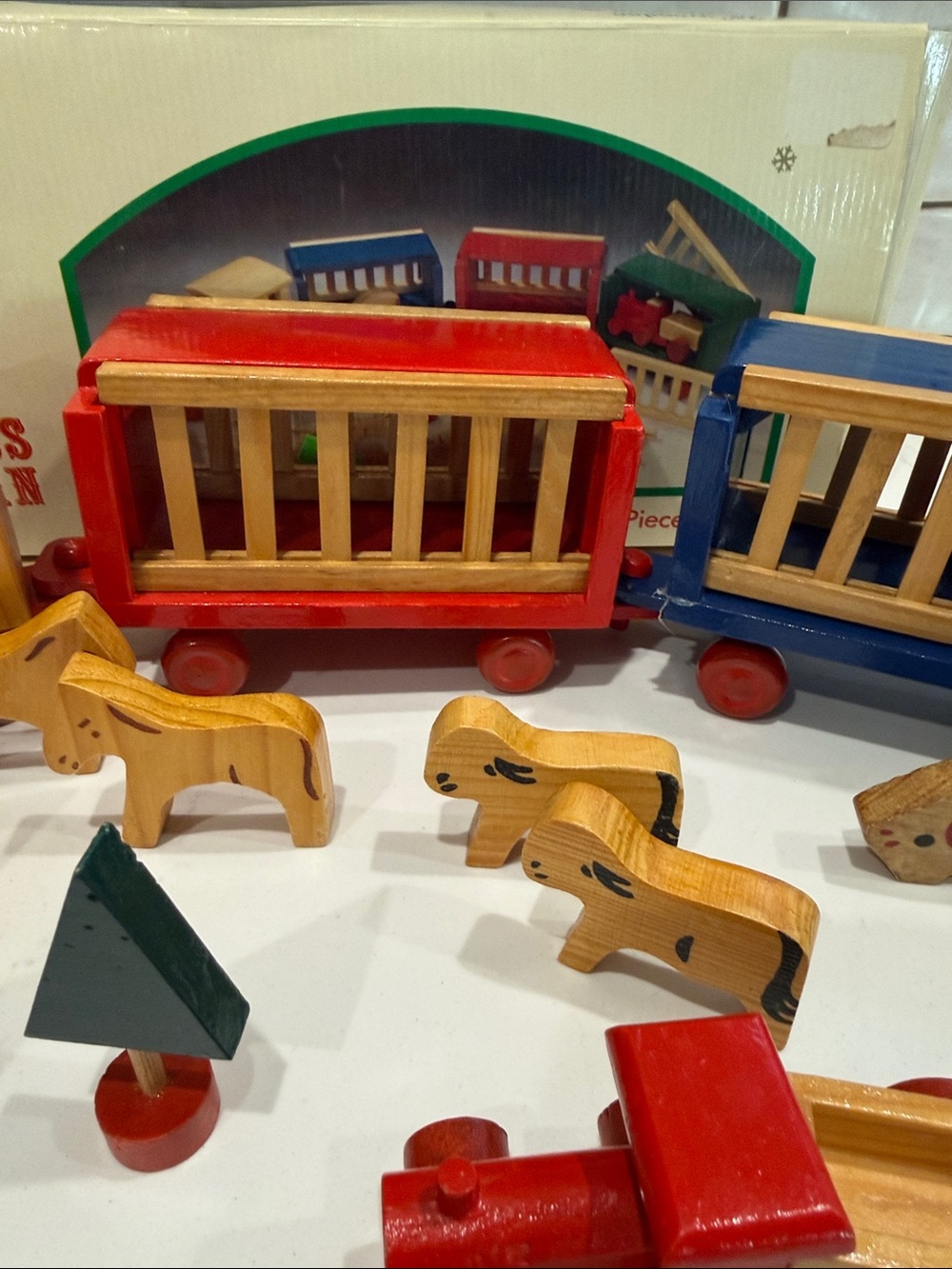 Vintage Kurt Adler 24 inch Wooden circusTrain Set l - Picture 3 of 6